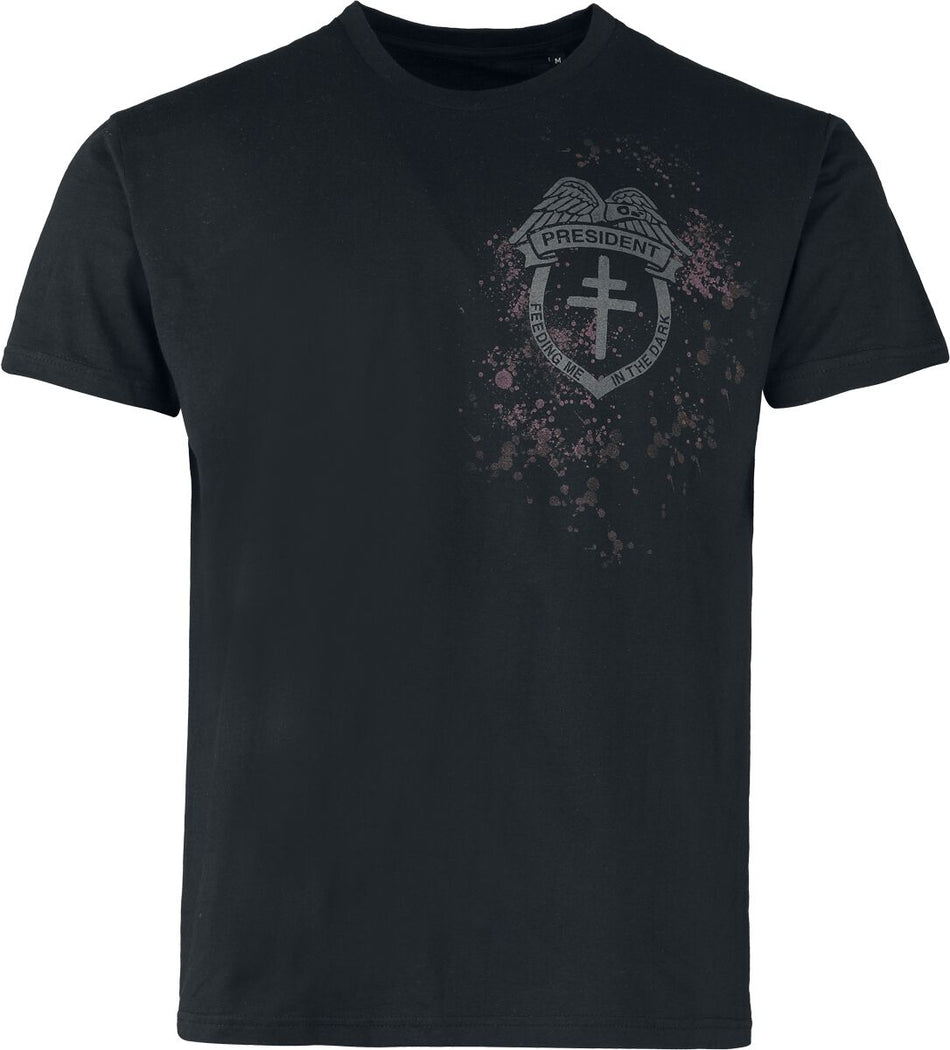 T-Shirt Manches courtes  de President - Patch - S à 3XL - pour Homme - noir - President