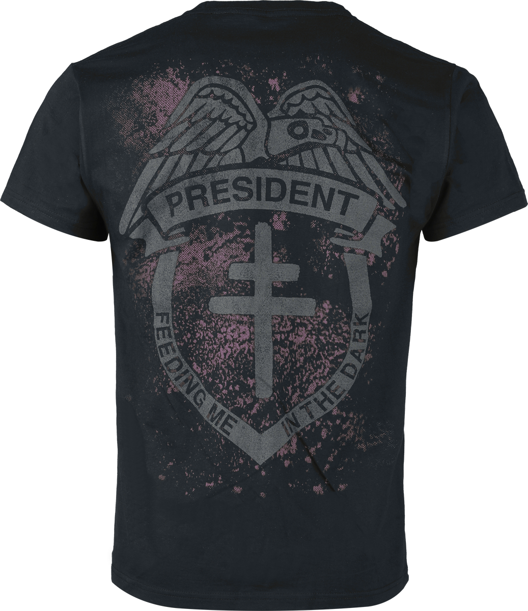 T-Shirt Manches courtes  de President - Patch - S à 3XL - pour Homme - noir - President - View 2