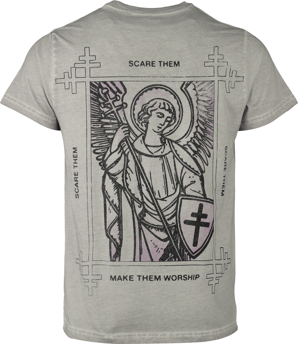 T-Shirt Manches courtes  de President - Angel - S à 3XL - pour Homme - gris - President - View 2