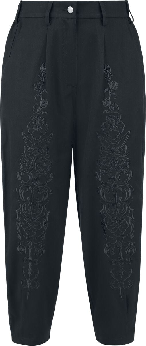 Pantalon en toile Gothic de Gothicana by EMP - Countess Bathory - S à XXL - pour Femme - noir - Gothicana by EMP