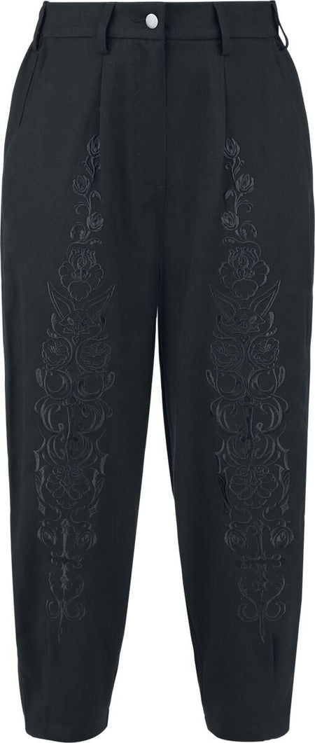 Pantalon en toile Gothic de Gothicana by EMP - Countess Bathory - S à XXL - pour Femme - noir - Gothicana by EMP