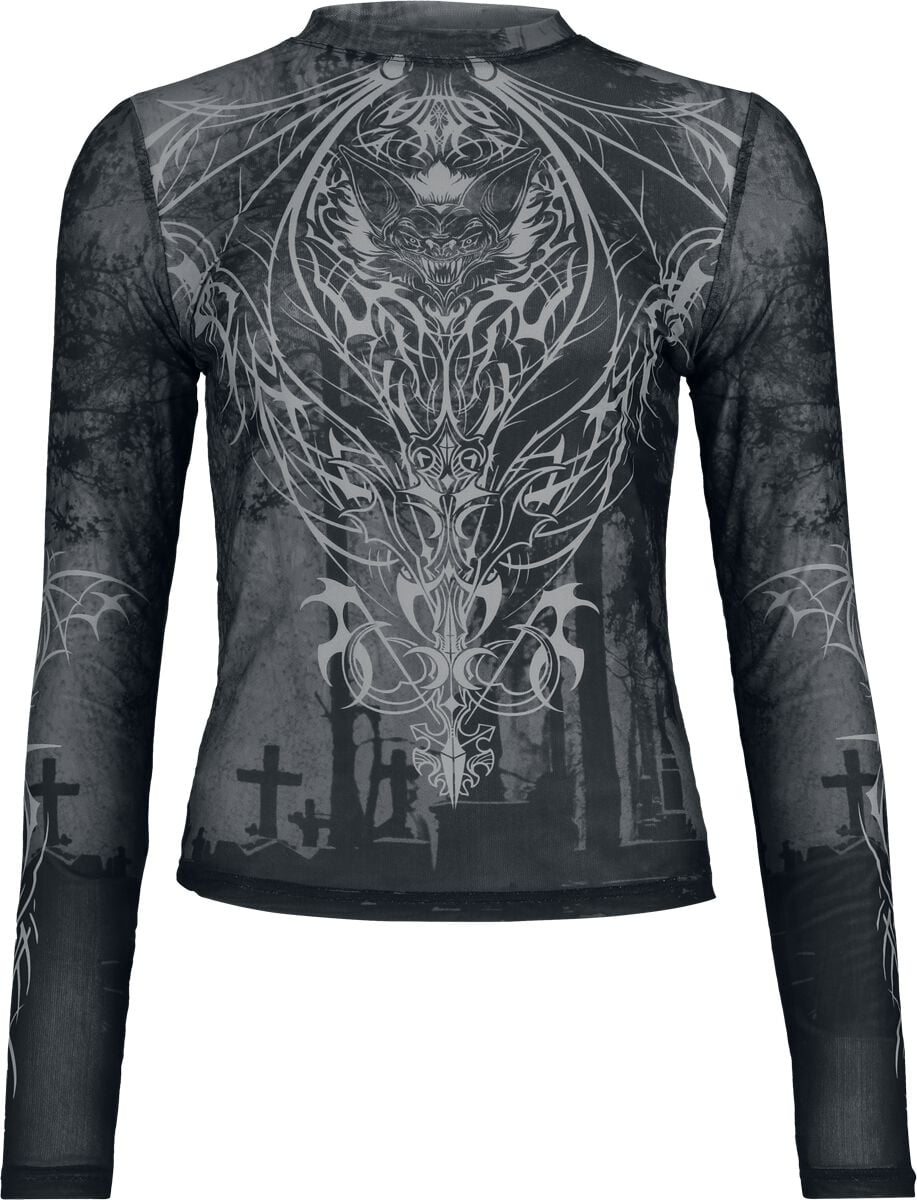 T-shirt manches longues Gothic de Gothicana by EMP - Eternal Allure - S à XXL - pour Femme - multicolore - Gothicana by EMP