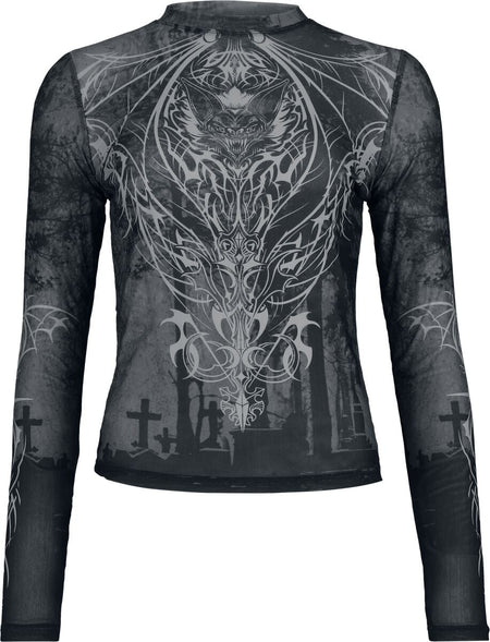 T-shirt manches longues Gothic de Gothicana by EMP - Eternal Allure - S à XXL - pour Femme - multicolore - Gothicana by EMP