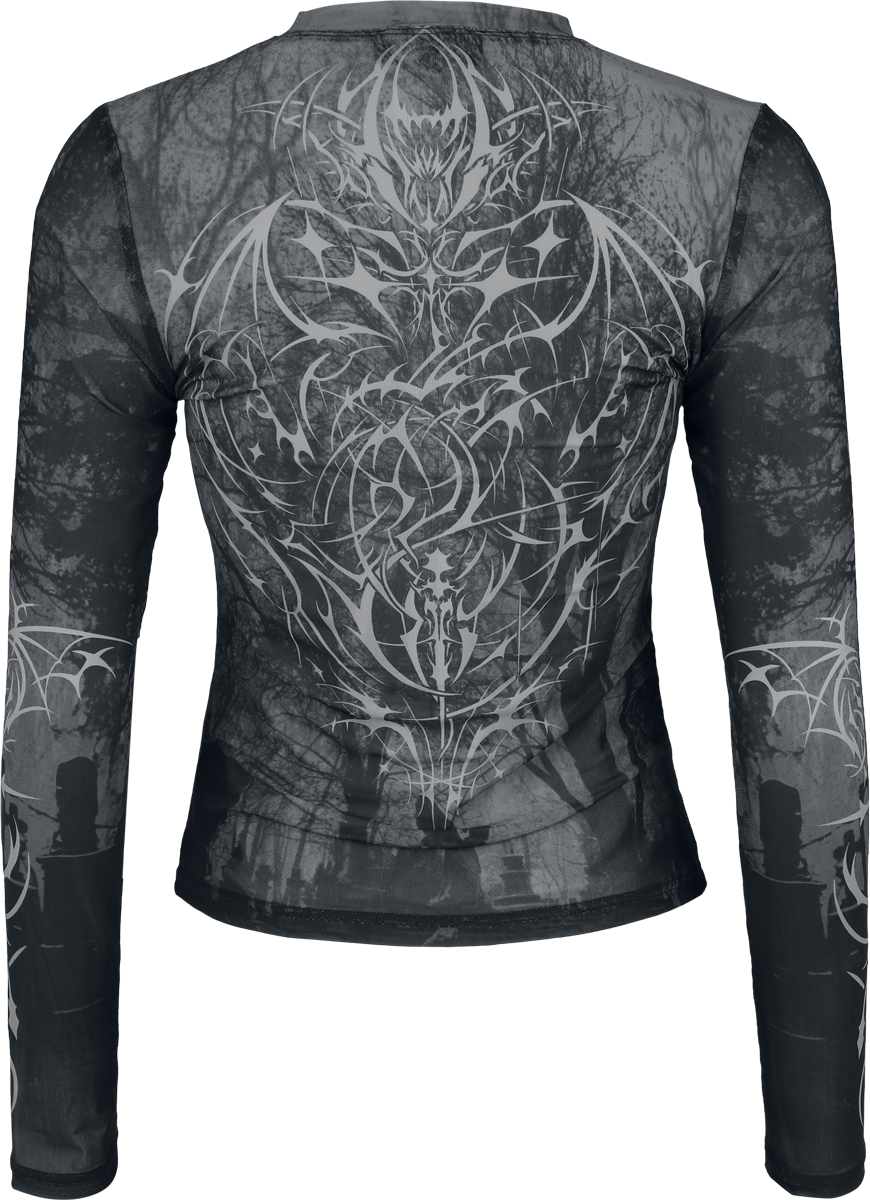 T-shirt manches longues Gothic de Gothicana by EMP - Eternal Allure - S à XXL - pour Femme - multicolore - Gothicana by EMP - View 2