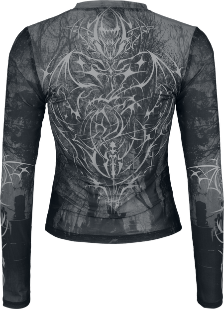 T-shirt manches longues Gothic de Gothicana by EMP - Eternal Allure - S à XXL - pour Femme - multicolore - Gothicana by EMP - View 2