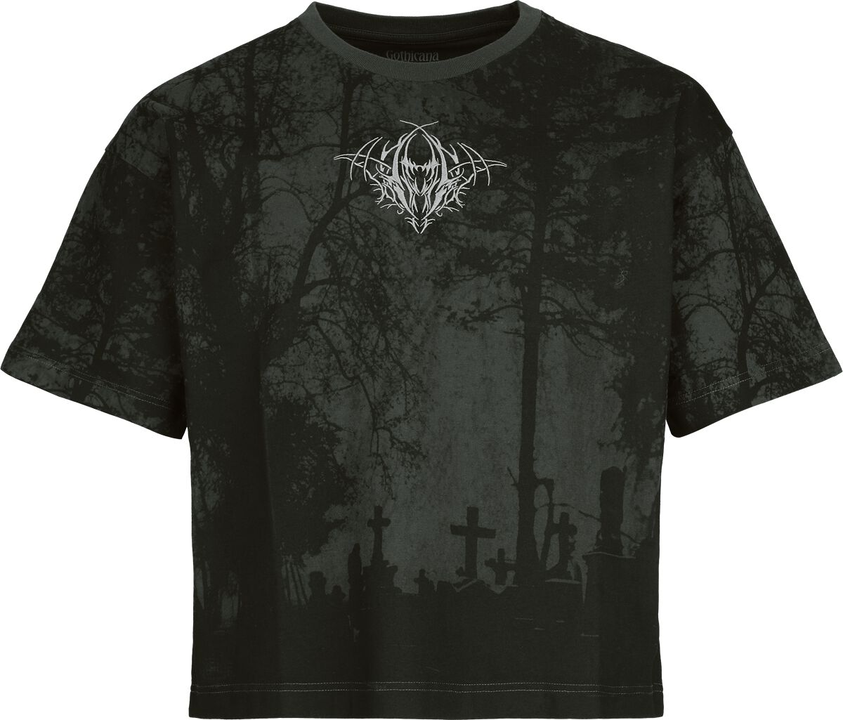 T-Shirt Manches courtes Gothic de Gothicana by EMP - Eternal Allure - S à XXL - pour Homme - gris foncé - Gothicana by EMP