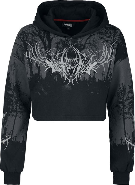 Sweat-shirt à capuche Gothic de Gothicana by EMP - Eternal Allure - S à XXL - pour Femme - noir - Gothicana by EMP