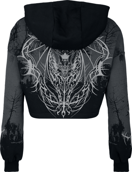 Sweat-shirt à capuche Gothic de Gothicana by EMP - Eternal Allure - S à XXL - pour Femme - noir - Gothicana by EMP - View 2