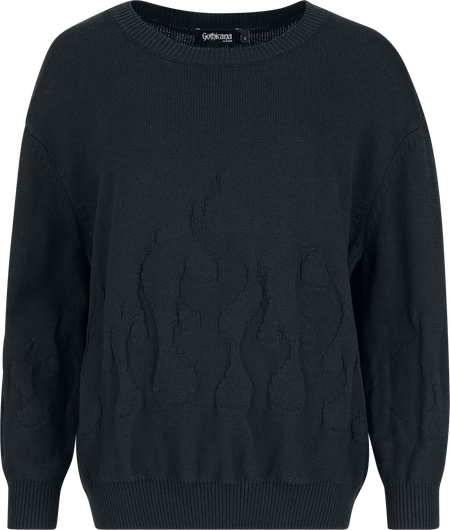 Pull tricoté Gothic de Gothicana by EMP - Velum Noctis - S à XXL - pour Femme - noir - Gothicana by EMP - View 2