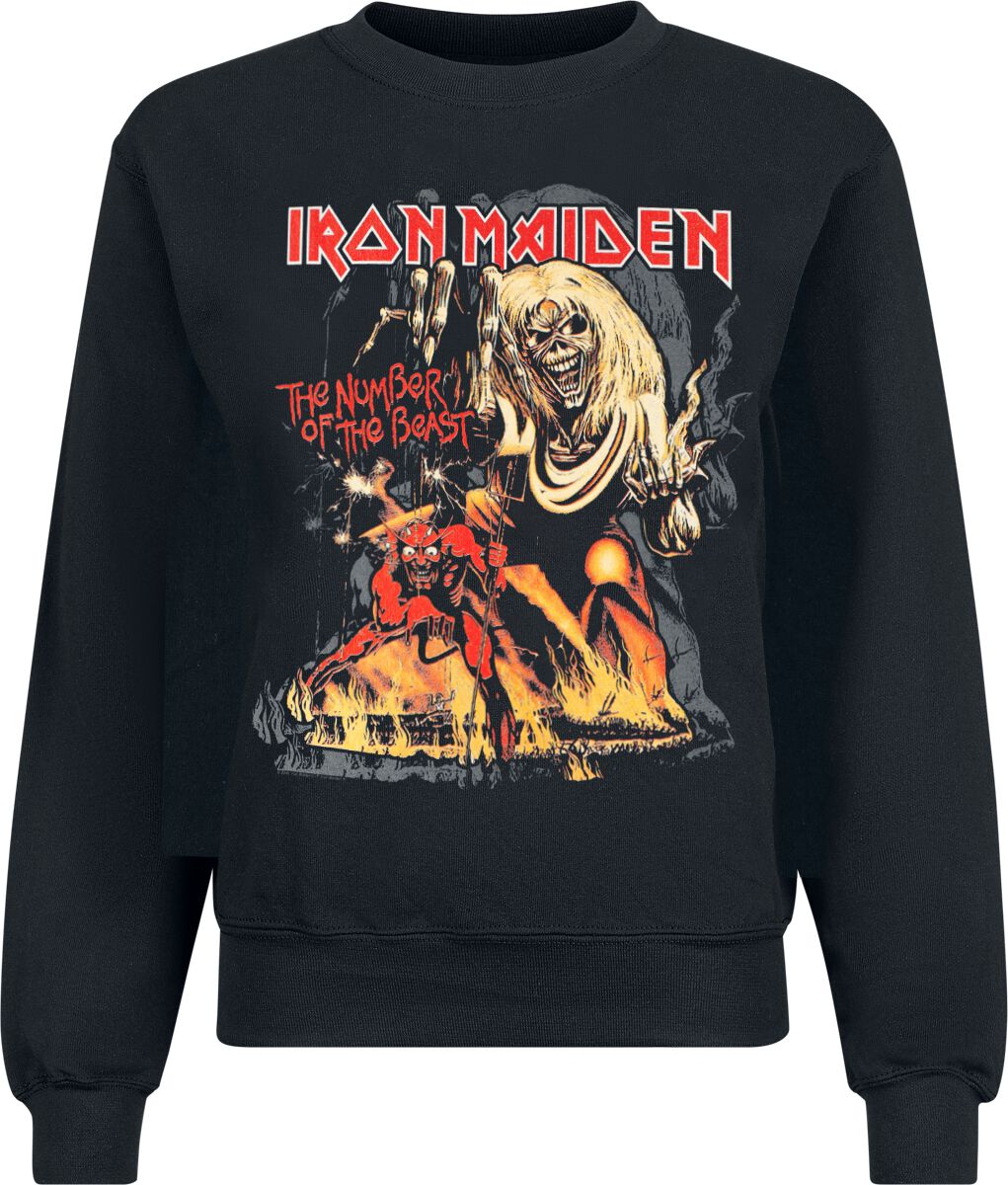 Sweat-shirt  de Iron Maiden - The Number Of The Beast - S à XXL - pour Homme - noir - Iron Maiden