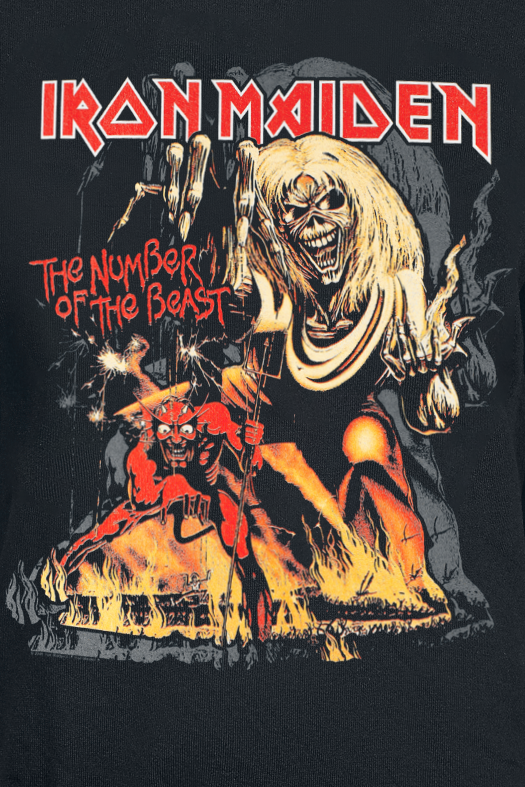 Sweat-shirt  de Iron Maiden - The Number Of The Beast - S à XXL - pour Homme - noir - Iron Maiden - View 2