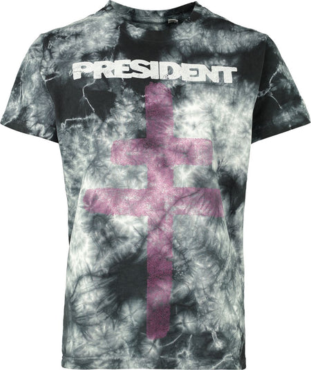 T-Shirt Manches courtes  de President - Cross Dye - S à XXL - pour Femme - noir - President