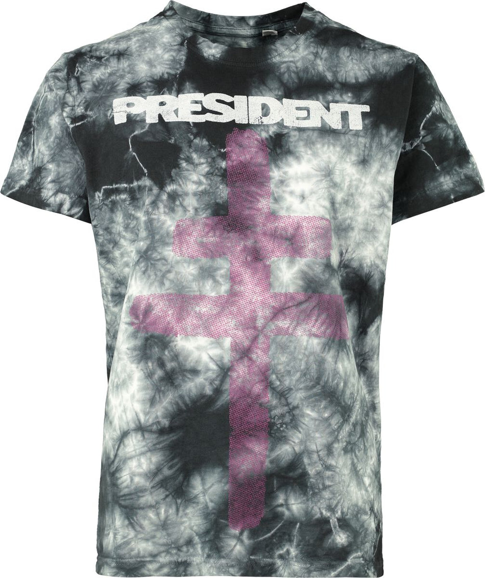 T-Shirt Manches courtes  de President - Cross Dye - S à XXL - pour Femme - noir - President