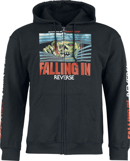 Sweat-shirt zippé à capuche  de Falling In Reverse - Walking Dead - S à 4XL - pour Homme - noir - Falling In Reverse