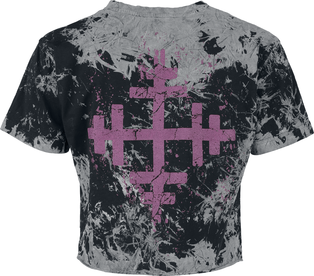 T-Shirt Manches courtes  de President - Key Crop - S à XXL - pour Femme - gris foncé - President - View 2