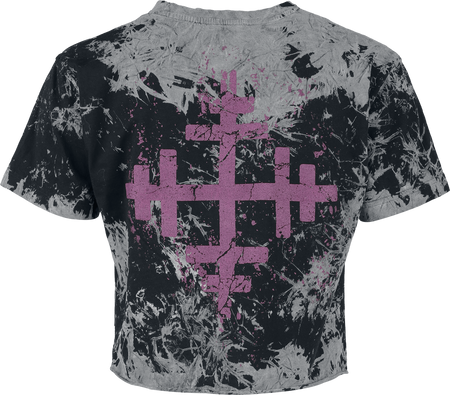 T-Shirt Manches courtes  de President - Key Crop - S à XXL - pour Femme - gris foncé - President - View 2