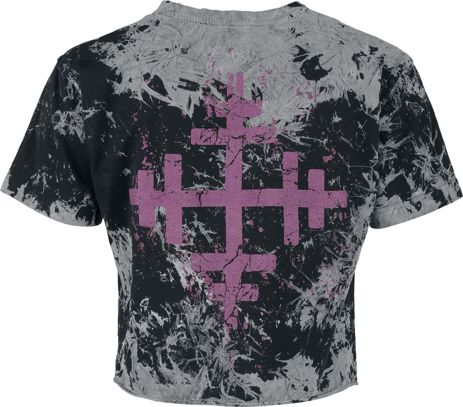 T-Shirt Manches courtes  de President - Key Crop - S à XXL - pour Femme - gris foncé - President - View 2