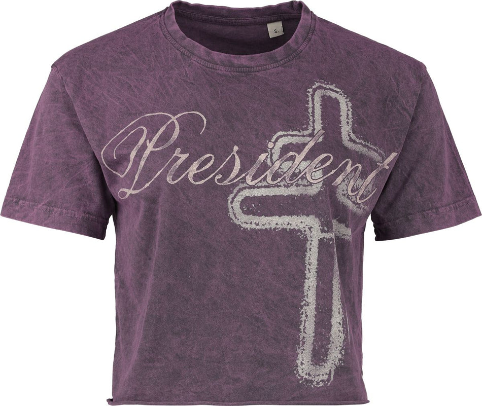 T-Shirt Manches courtes  de President - Crown Crop - S à XXL - pour Femme - violet - President