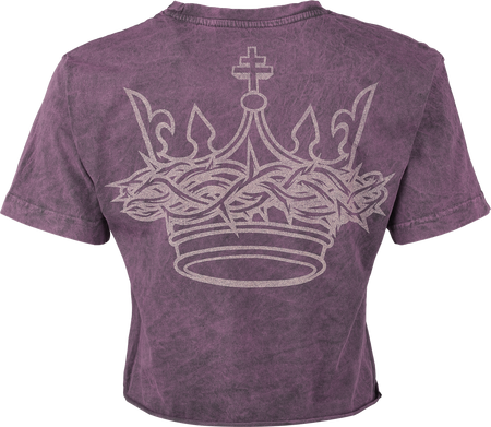 T-Shirt Manches courtes  de President - Crown Crop - S à XXL - pour Femme - violet - President - View 2
