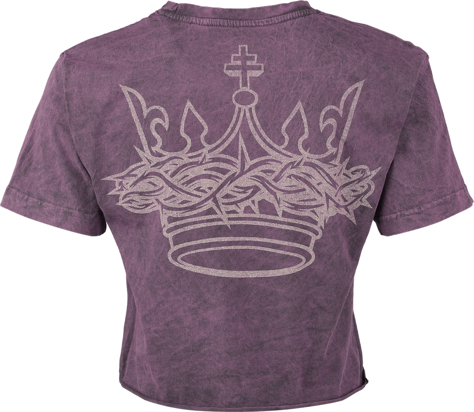 T-Shirt Manches courtes  de President - Crown Crop - S à XXL - pour Femme - violet - President - View 2
