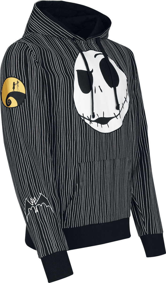 Sweat-shirt à capuche Disney de L'Étrange Noël De Monsieur Jack - Rayures - Jack - S à XXL - pour Homme - noir - L'Étrange Noël De Monsieur Jack - View 2