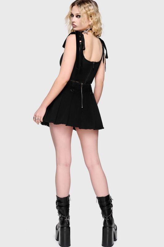 Jupe courte Gothic de Killstar - Chapel Blessing - Pleated Mini Skirt - XS à XXL - pour Femme - noir - Killstar