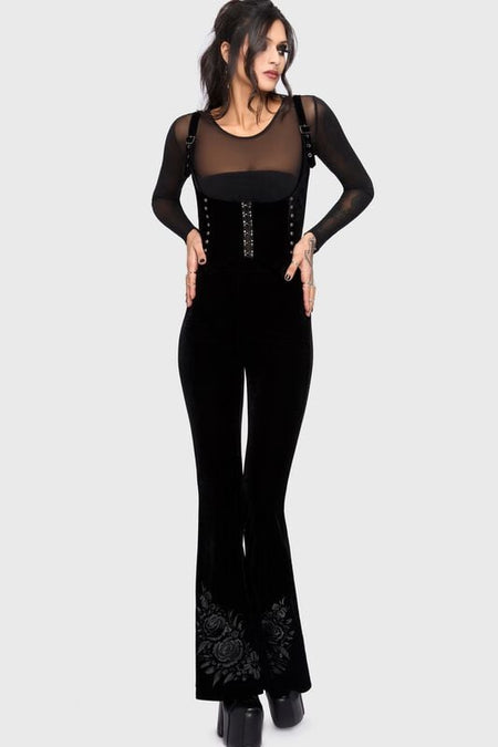 Corset Gothic de Killstar - Chapel Blessing - Velvet Underbust Corset Top - XS à XXL - pour Femme - noir - Killstar