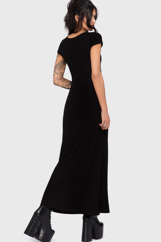 Robe longue Gothic de Killstar - Chapel Blessing - Hook & Eye Maxi Dress - XS à S - pour Femme - noir - Killstar - View 2