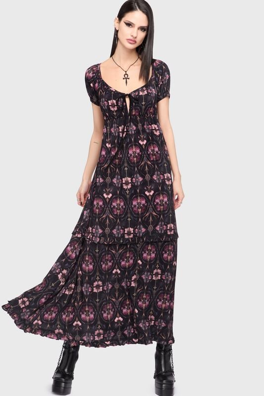 Robe longue Gothic de Killstar - Chapel Blessing - Garden Altar Maxi Dress - XS à 3XL - pour Femme - noir - Killstar