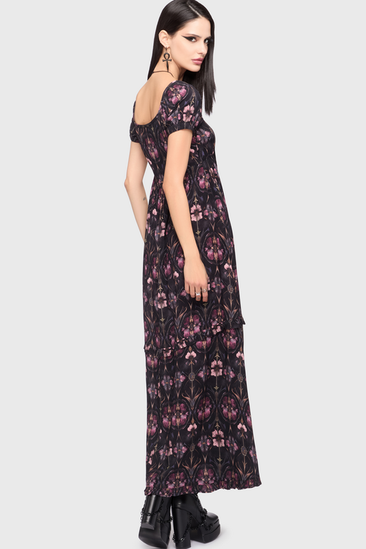 Robe longue Gothic de Killstar - Chapel Blessing - Garden Altar Maxi Dress - XS à 3XL - pour Femme - noir - Killstar - View 2