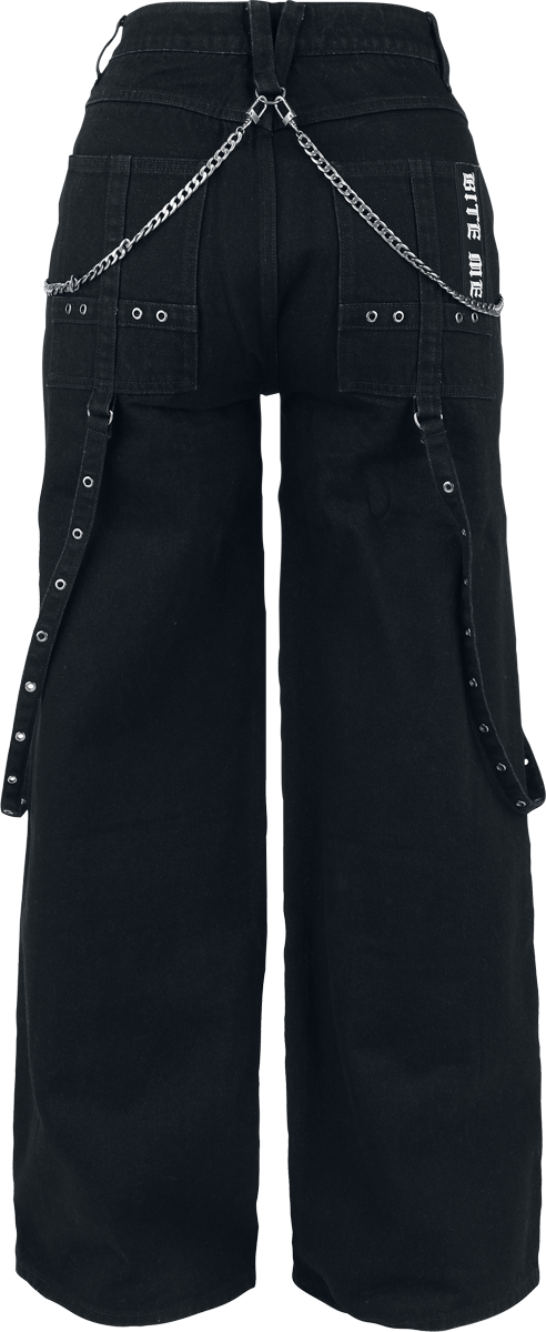 Pantalon en toile Gothic de Gothicana by EMP - Eternal Allure - W26L30 à W32L32 - pour Femme - noir - Gothicana by EMP - View 2