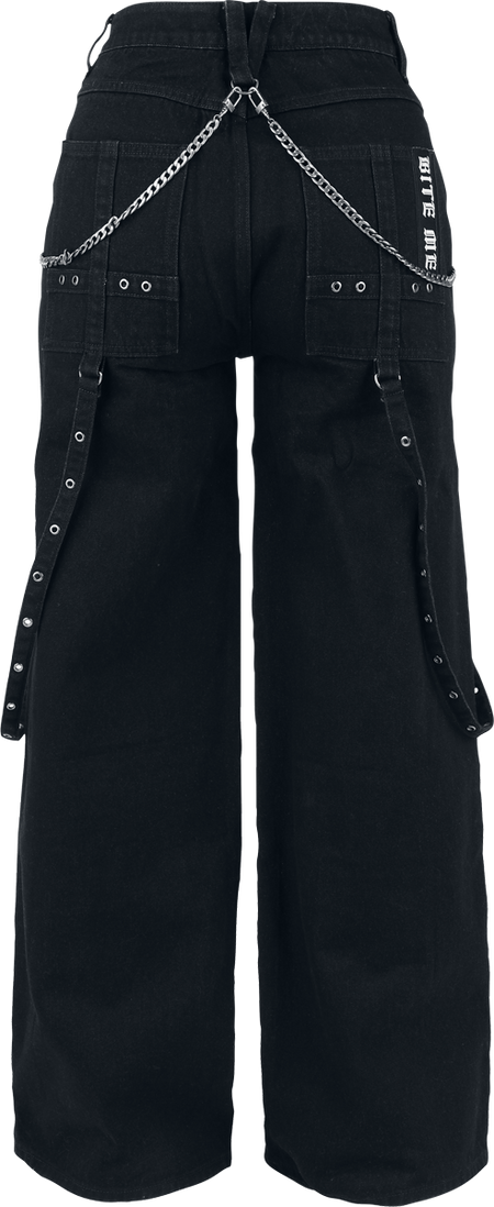 Pantalon en toile Gothic de Gothicana by EMP - Eternal Allure - W26L30 à W32L32 - pour Femme - noir - Gothicana by EMP - View 2