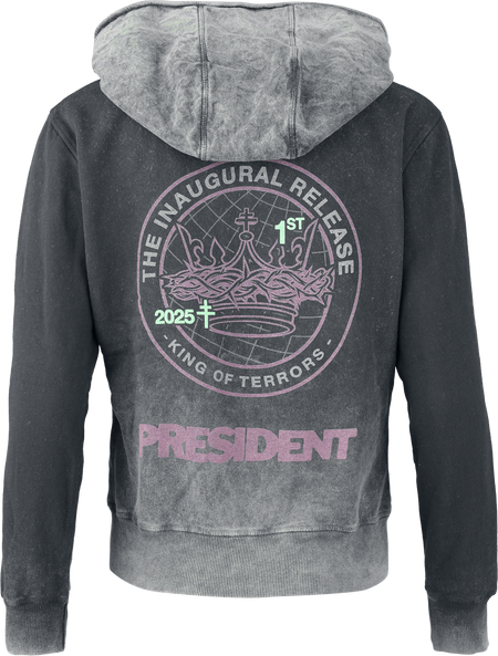 Sweat-shirt zippé à capuche  de President - Release - S à XXL - pour Femme - gris - President - View 2