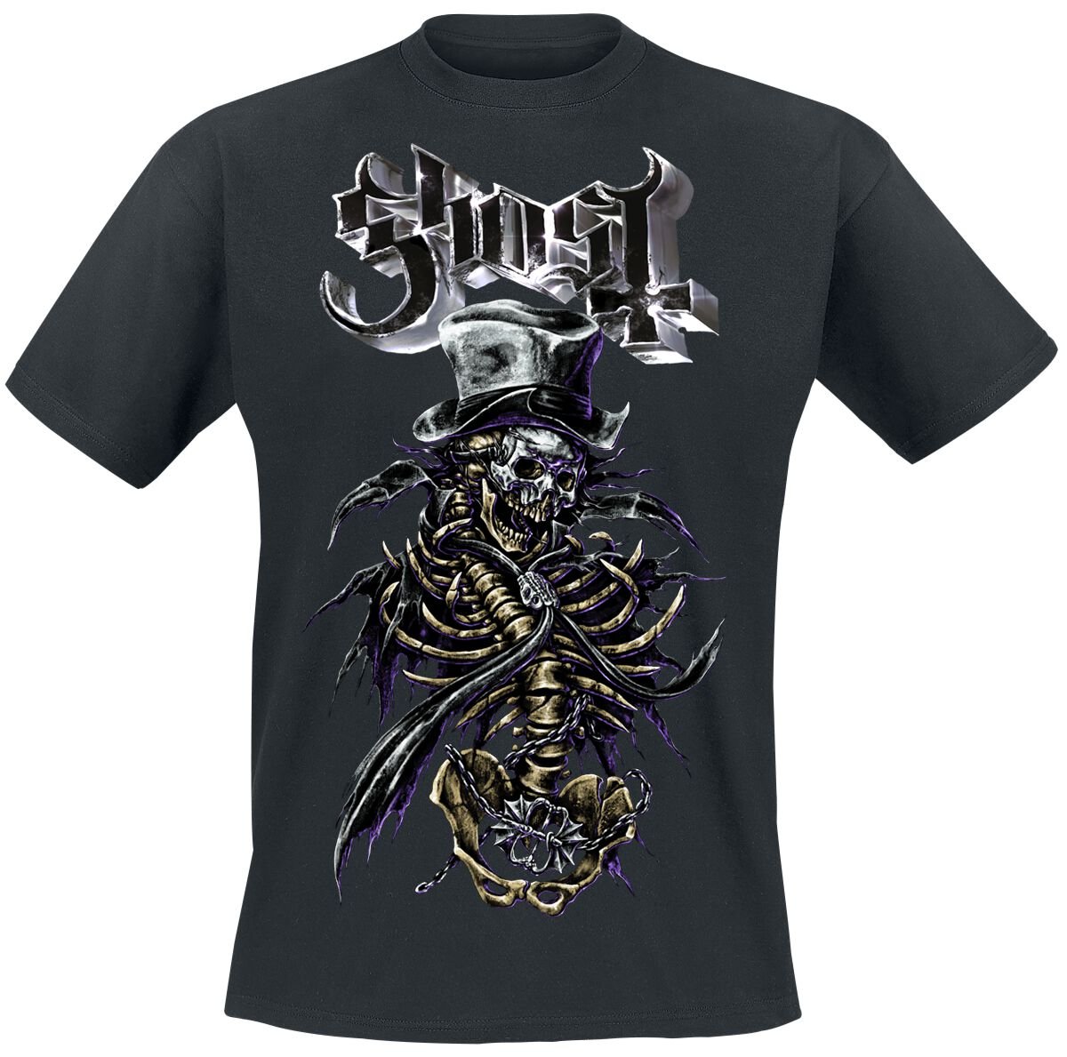 T-Shirt Manches courtes  de Ghost - Rattlebonez V - S à 5XL - pour Homme - noir - Ghost