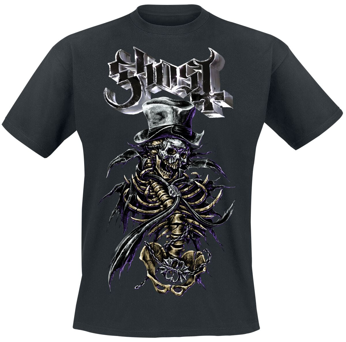 T-Shirt Manches courtes  de Ghost - Rattlebonez V - S à 5XL - pour Homme - noir - Ghost
