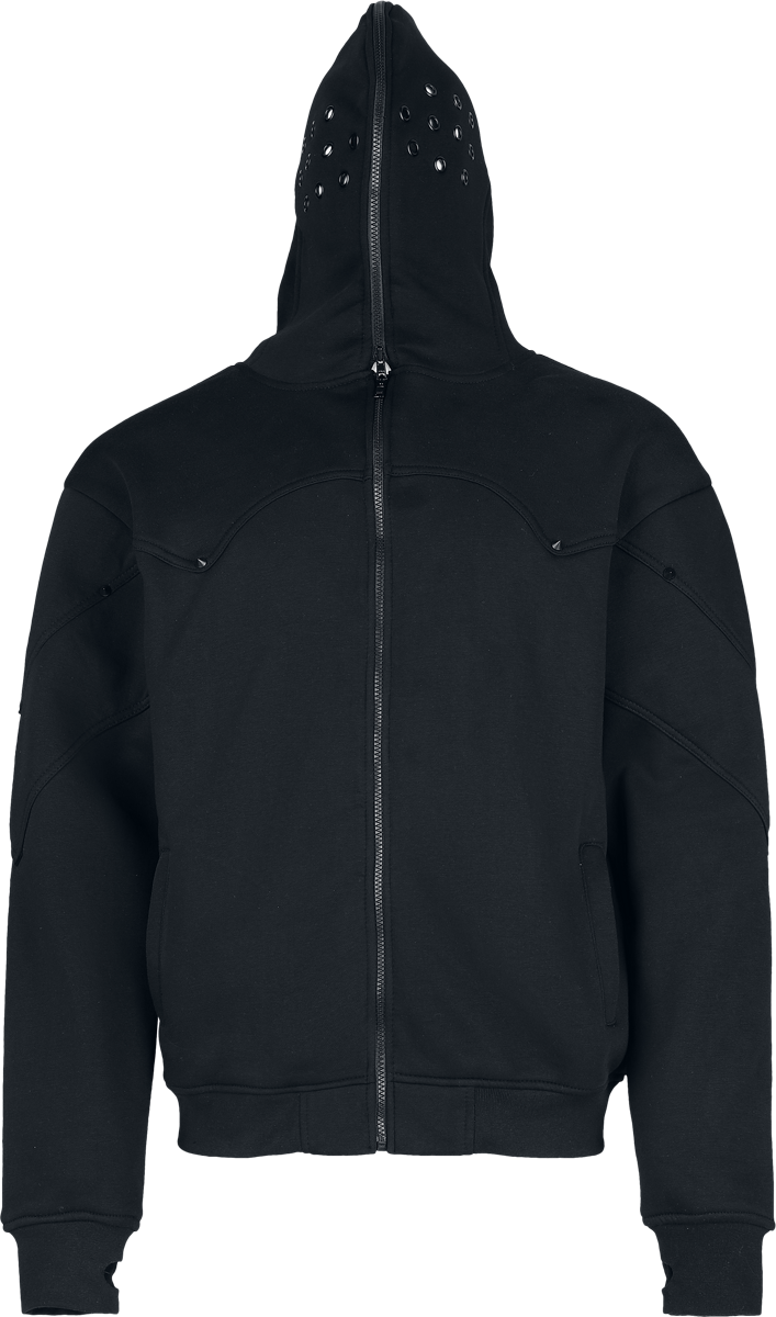Sweat-shirt à capuche Gothic de Poizen Industries - Crowe Hood - S à 4XL - pour Homme - noir - Poizen Industries - View 2