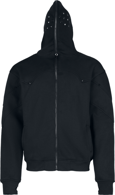 Sweat-shirt à capuche Gothic de Poizen Industries - Crowe Hood - S à 4XL - pour Homme - noir - Poizen Industries - View 2