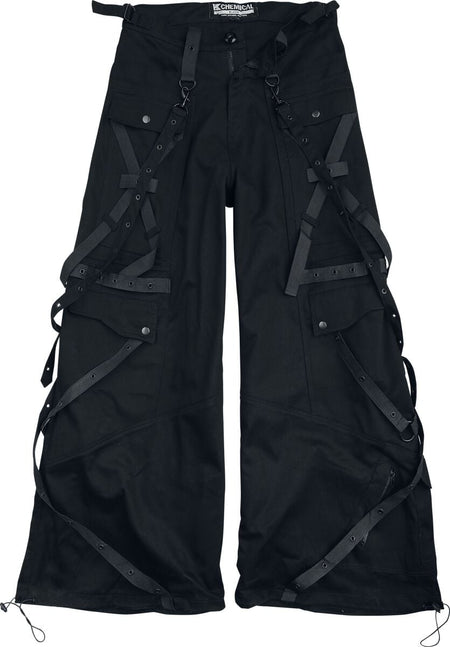 Pantalon en toile Gothic de Chemical Black - Alaric Pants Mens Black - W30L32 à W38L34 - pour Homme - noir - Chemical Black
