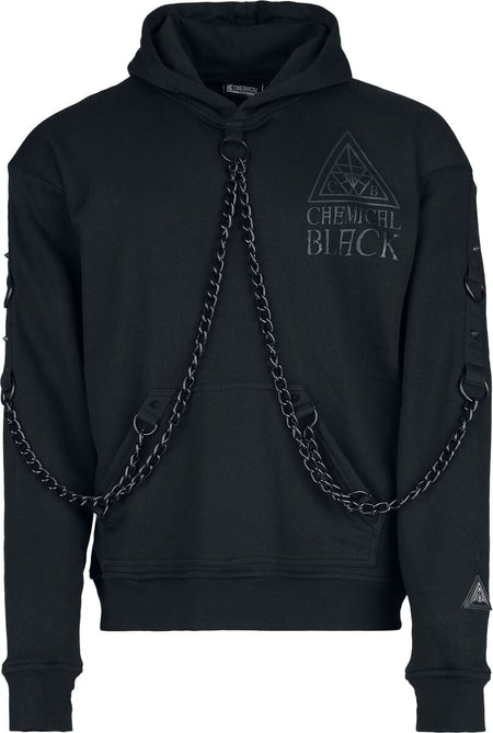 Sweat-shirt à capuche Gothic de Chemical Black - Ash Vale Hood Mens Black - S à 4XL - pour Homme - noir - Chemical Black