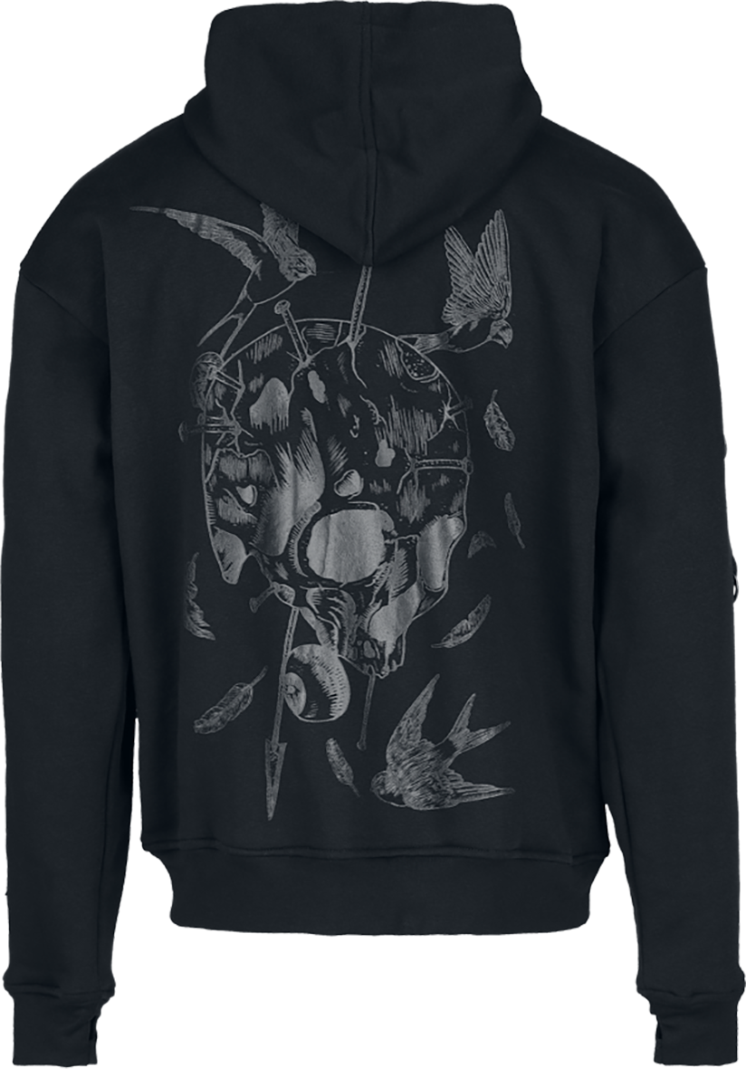 Sweat-shirt à capuche Gothic de Chemical Black - Ash Vale Hood Mens Black - S à 4XL - pour Homme - noir - Chemical Black - View 2