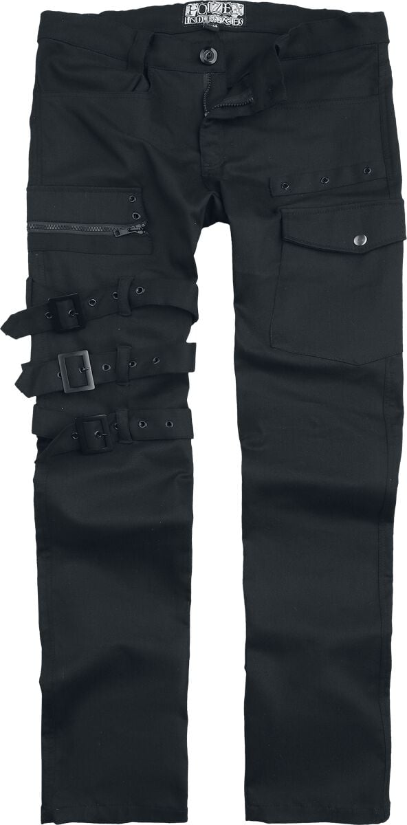 Pantalon en toile Gothic de Poizen Industries - Kaelric Pant Mens Black - W30L32 à W38L34 - pour Homme - noir - Poizen Industries