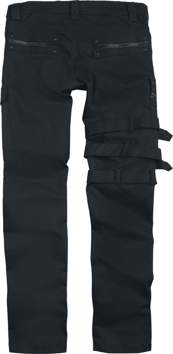 Pantalon en toile Gothic de Poizen Industries - Kaelric Pant Mens Black - W30L32 à W38L34 - pour Homme - noir - Poizen Industries - View 2
