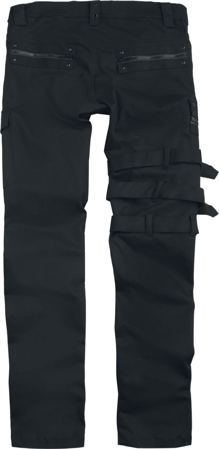 Pantalon en toile Gothic de Poizen Industries - Kaelric Pant Mens Black - W30L32 à W38L34 - pour Homme - noir - Poizen Industries - View 2