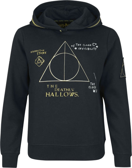 Sweat-shirt à capuche  de Harry Potter - Les Reliques de la Mort - S à XXL - pour Femme - noir - Harry Potter