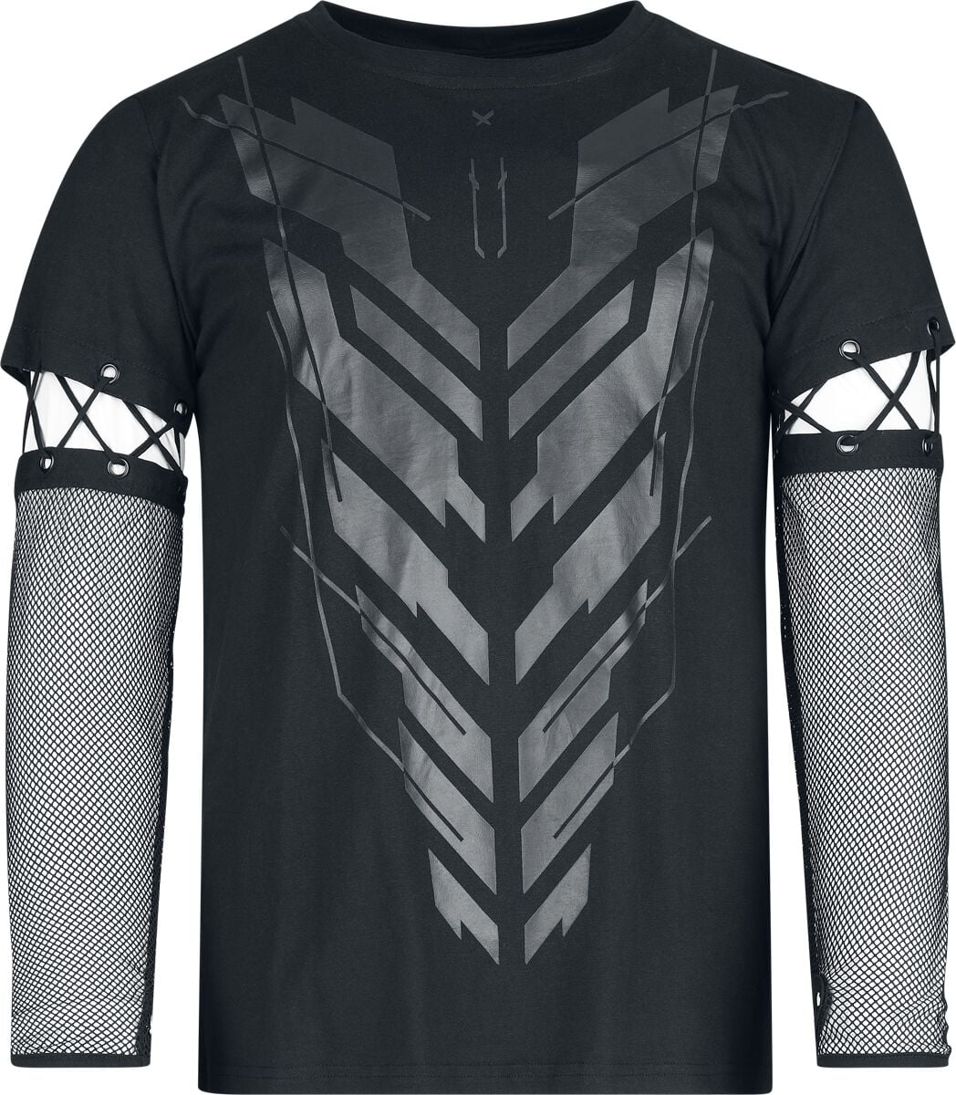 T-shirt manches longues Gothic de Chemical Black - Druvane Top Mens Black - S à 4XL - pour Homme - noir - Chemical Black