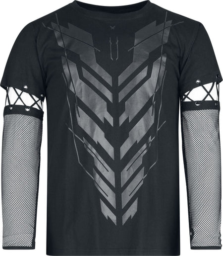 T-shirt manches longues Gothic de Chemical Black - Druvane Top Mens Black - S à 4XL - pour Homme - noir - Chemical Black