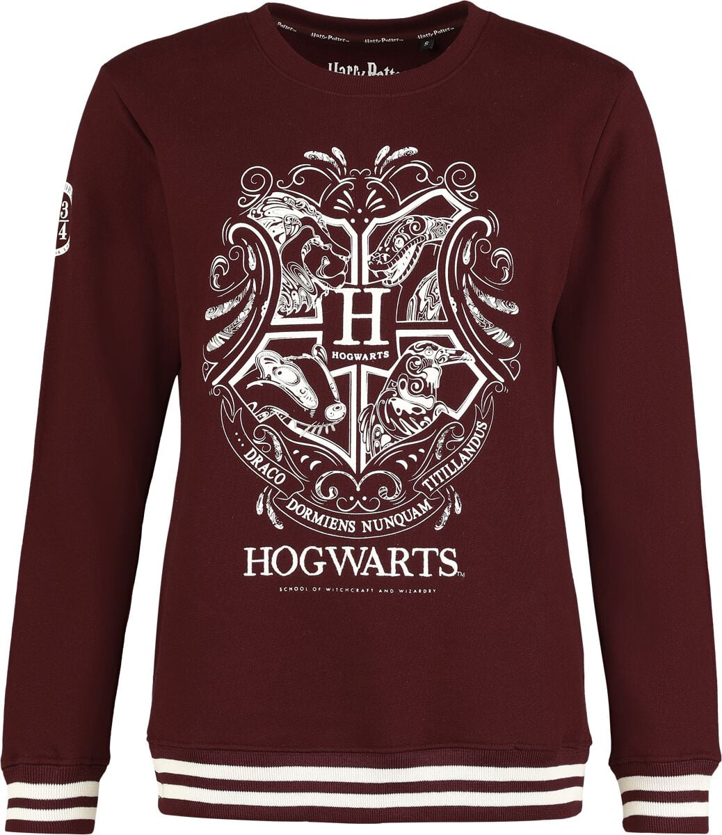 Sweat-shirt  de Harry Potter - Poudlard - S à XXL - pour Femme - bordeaux - Harry Potter