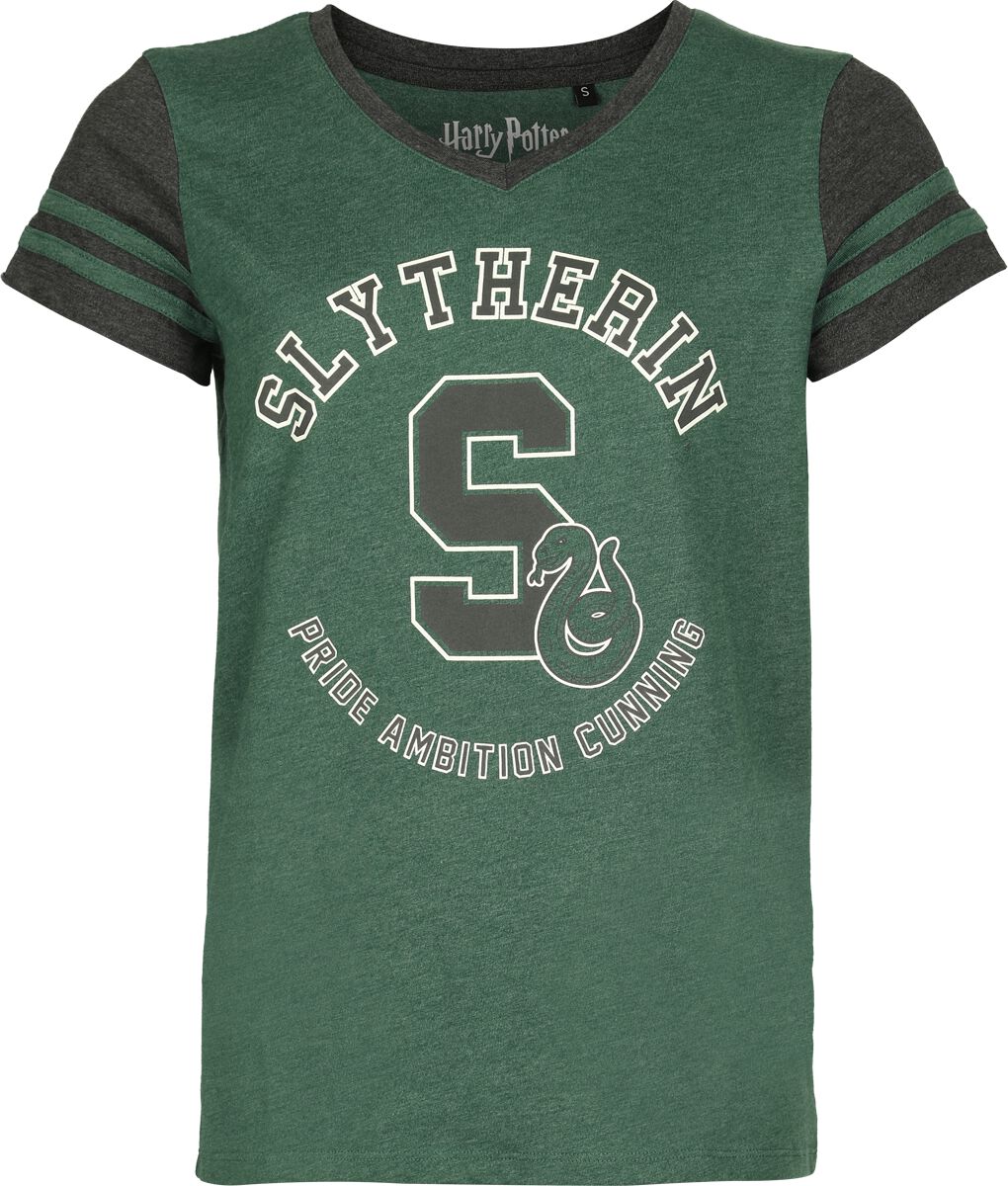 T-Shirt Manches courtes  de Harry Potter - Slytherin College - S à XXL - pour Femme - vert - Harry Potter
