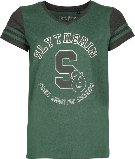 T-Shirt Manches courtes  de Harry Potter - Slytherin College - S à XXL - pour Femme - vert - Harry Potter