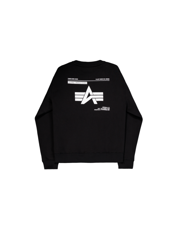 Sweat-shirt  de Alpha Industries - Label Sweatshirt Backprint - S à 3XL - pour Homme - noir - alpha industries - View 2